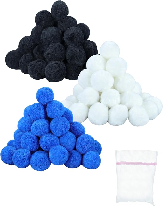 ZOTEE 1.54 Lbs Pool Filter Balls for Sand Filter, Reusable Filter Balls Replace Pool Sand, Multi-Functional Mixed Sand Filter Balls for Pool, Aquariums, and Hot Tub (Equals 50lbs Pool Filter Sand)