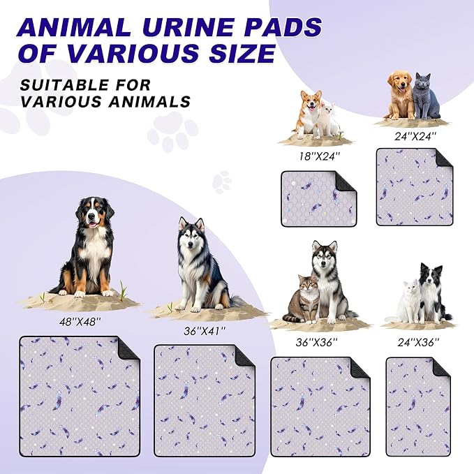 WanpeeGoo Washable Pee Pads for Dogs, 2 Pack Reusable Puppy Pads, Super Absorbent & Leakproof Dog Pads, Anti-Slip Dog Pee Pads for Puppy Training & Incontinence, Leaf Pattern, 32"x52"