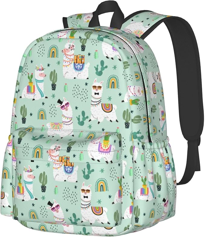 Cute Llamas Backpack for Women 16.9 inch Travel Casual Laptop Backpack Lightweight Waterproof Hiking Daypack