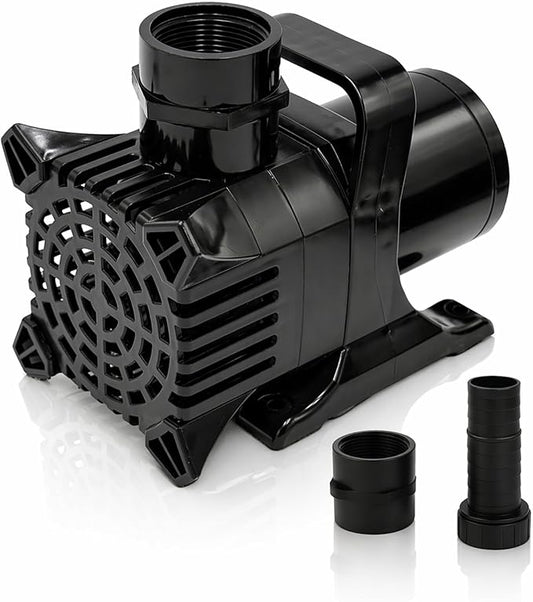 HALF OFF PONDS Submersible Water Pump, 1,200 GPH Pond Pump with 33FT Power Cord and 17FT Max Head, 144W Ultra Quiet Energy Efficient Pump for Koi Pond, Fountain, Waterfall, Water Garden, Skimmer