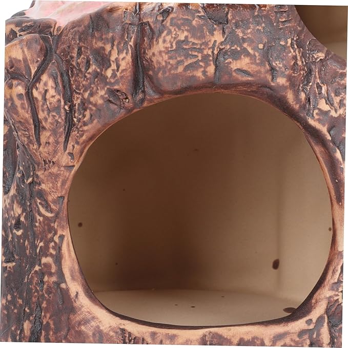 Kisangel 1piece Pet Hideout Hut Ceramic Hamster Nest Decorative Bed Small Pet Hideaway