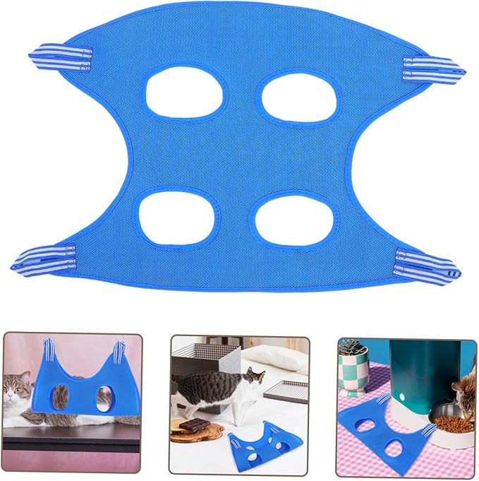Hemoton Pet Grooming Hammock for Cats and Dogs Space-Saving Design for Nail Clipping Strap for Comfortable Fit Wall Door Mount