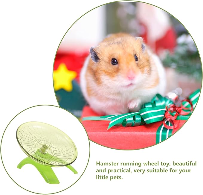 Silent Small Pet Running Wheel Reusable Flying Saucer Exercise for Hamsters Chinchillas Hedgehogs and Squirrels Low Noise Wheel for Enclosure Training and Enrichment