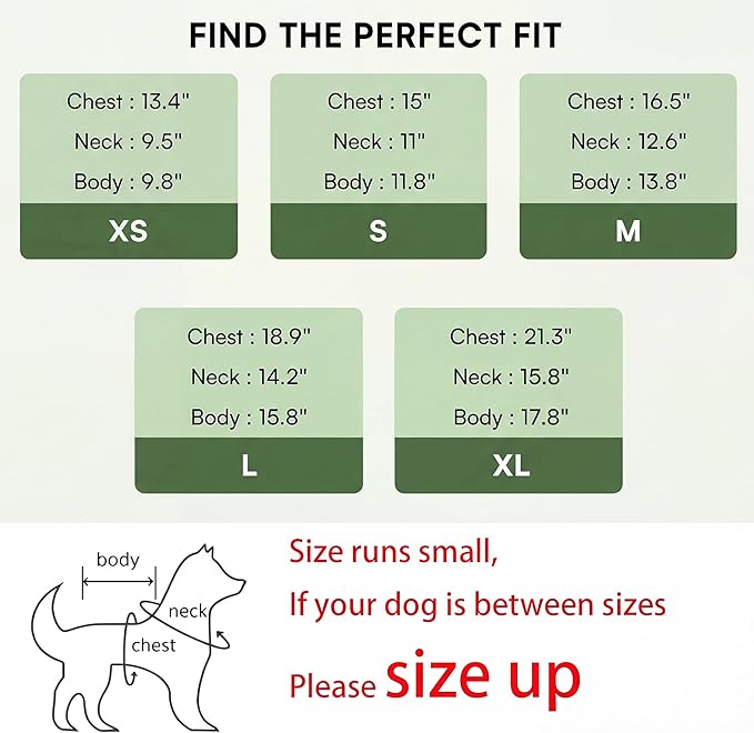 Dog Pullover Sweater, Warm Dog Clothes for Chihuahua, Bulldog, Dachshund, Pug, Yorkie, Dog Outfits for Small Dogs Medium Dogs (Green L)