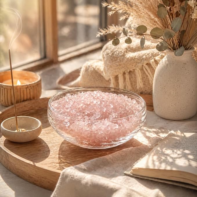 5‑7mm Crystal Gravel 1 lb in Small Box | White Quartz, Rose Quartz, Green Fluorite, Rainbow Crystal, Cat’s Eye, Amethyst | Fish Tank, Planter, DIY, Meditation Decor (Cat’s Eye)