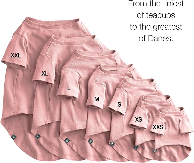 Pet Passion Toby II - The Perfect Tee, 3 Pack Short Sleeve Pet T-Shirt 100% Organic Cotton Tees Clothes for Small, Medium, Large Dogs, Pink Tie Dye, Medium (20-45 lbs)