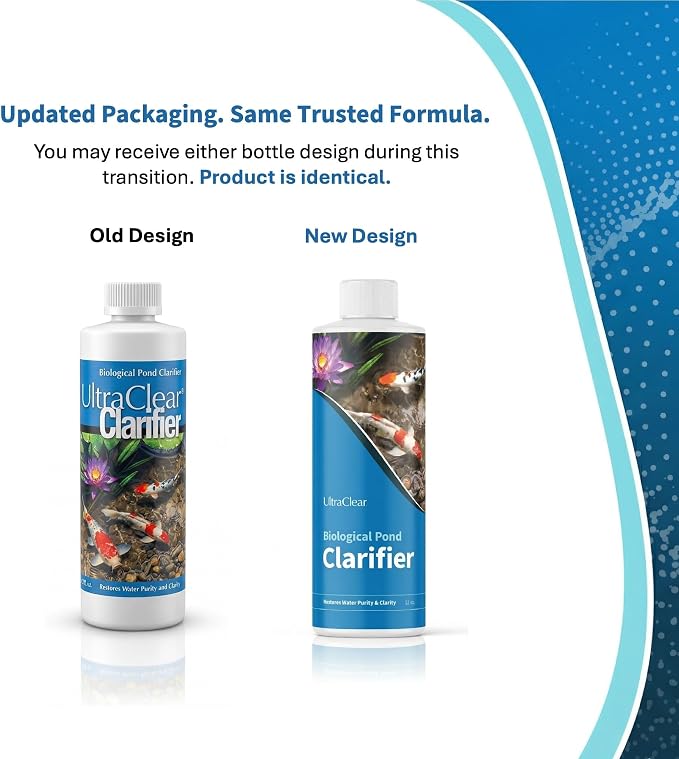 Pond Clarifier for Outdoor Ponds - Treats up to 30,000 Gallons - Concentrated Live Beneficial Bacteria - Clears Cloudy Pond Water - Safe for Fish, Plants, Pets and People