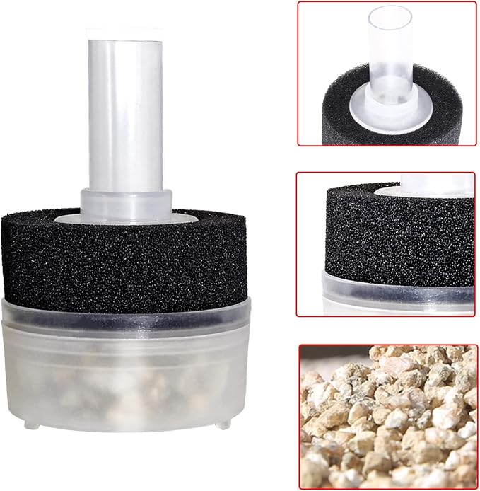4 Pcs Small Sponge Filters for Aquarium, Up to 5 Gallon | Air-Driven Mechanical Filter, Fish Tank Accessory for Shrimp/Betta/Goldfish