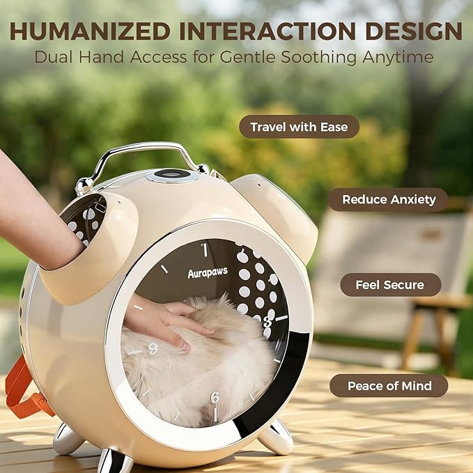 Cat Backpack Carrier, Bubble Window Pet Carrier Backpack, Breathable Hard Shell Cat Backpack for Travel Hiking Outdoor, Fits Cats up to 25 lbs