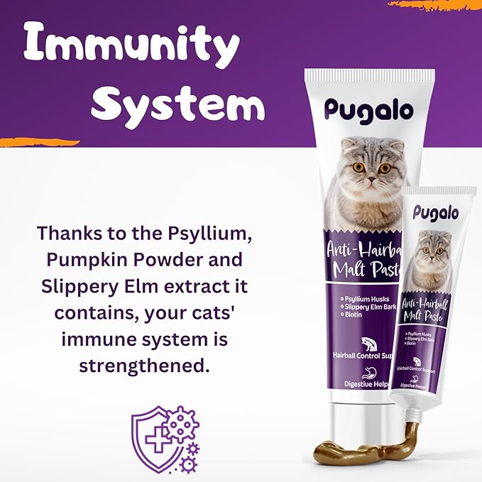 Cat Hairball Remedy Gel 100ml (3.5oz) Malt Paste for Cats Supports Hairball Control & Digestive Health