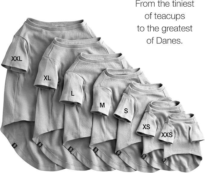 Pet Passion Toby II - The Perfect Tee, 3 Pack Short Sleeve Pet T-Shirt 100% Organic Cotton Tees Clothes for Small, Medium, Large Dogs, Gray Ombre, XX-Large (70-110 lbs)