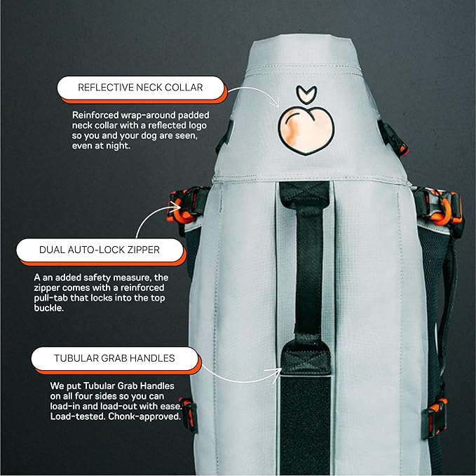 Maxine One Dog Backpack Carrier for Medium Dogs by Little Chonk | Adjustable & Ergonomic Front Facing Dog Carrier Backpack | Built to be Safer | Pet Backpack Carrier Featured in Wired Magazine - Black