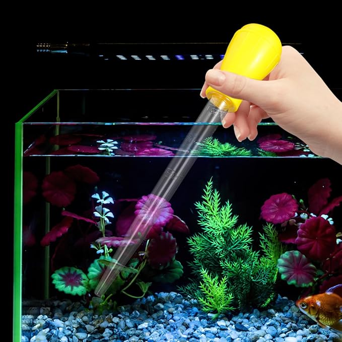 ULTECHNOVO Fish Tank Siphon Pump 2 Pack Hand Siphon Pump Aquarium Vacuum Water Changer with Extension Tubes for Water Removal Cleaning and Easy Fish Tank Maintenance