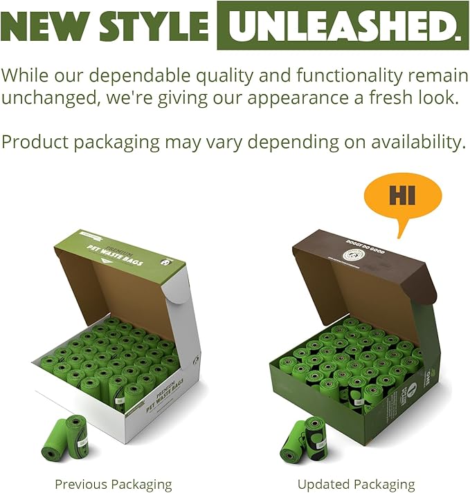 Doggy Do Good Landfill-Friendly Poop Bags | Dog Waste Bags Made with 50% Recycled Plastic + 15% Biobased Material | Unscented, Thick, Leak-Proof, Easy Open | Standard Size | 360 Count Bulk Box