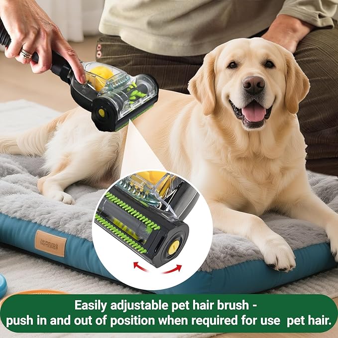 EZ SPARES Universal Mini Turbo Brush – 32mm/35mm Dual-Size Vacuum Attachment for Floors, Beds & Crevices | Multi-Surface Cleaning Tool for Pet Hair & Dust | Fits Most 1.25"/1.38" Hose Vacuum Cleaners
