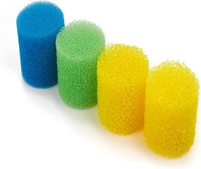 Replacement Cylindrical Fish Tank Filter Sponges 4 Pack for Model TH-300B | Washable and Reusable Biological Filter Sponge Media