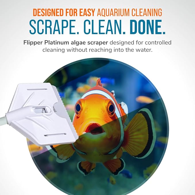 FL!PPER Platinum Aquarium Hand Scraper for Glass and Acrylic Tanks - 18"