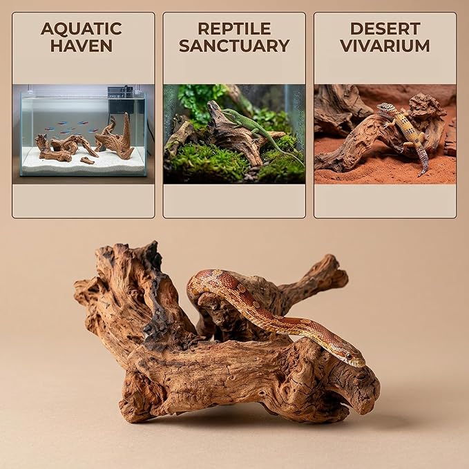 12PCS Driftwood for Aquarium, Wood Decor for Aquascaping, Reptile Habitat Decoration and Home Decoration