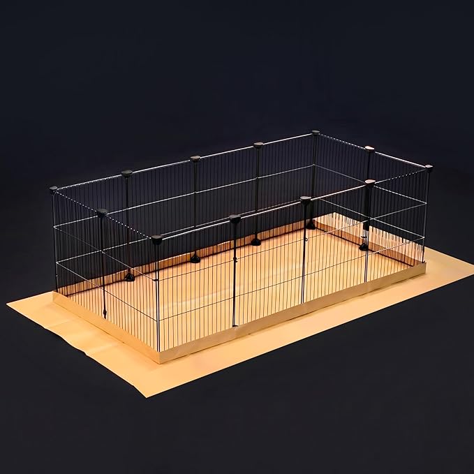 GuineaLoft™ Model-AB C&C Guinea Pig Cage – Tall & Large 4ft(L) x 2ft(W) x 1.3ft(H) C&C Cage, Puppy/Bunny Play Pen w/Improved Hardware & Disposable Bottom - Visit the GuineaLoft Store to See More