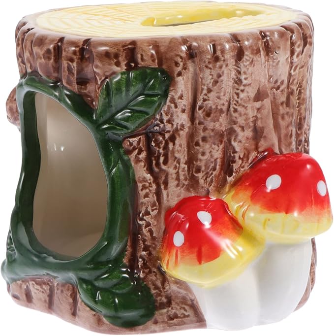 POPETPOP Ceramic Hamster Hideout, Ceramic Chinchilla House Hamster Nest Cooling House Hut Small Animal Hideout Cave Cartoon Shape Cool Down in Hot Summer
