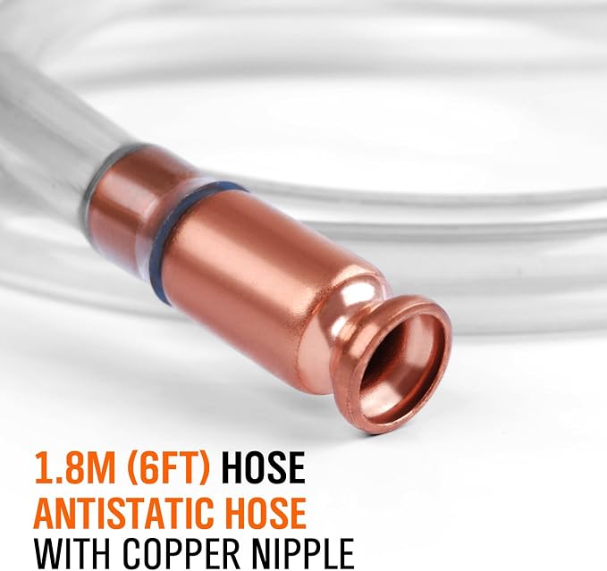 HORUSDY Gas Siphon 6FT Multi-Purpose Super Easy Siphon Pump,1/2" Valve Virgin Grade Tubing Safe