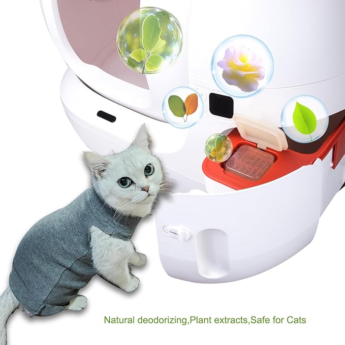 12 Packs Pleasant Fragrance Cat Odor Removers, Exclusive for Pura Max Automatic Self-Cleaning Cat Litter Box - Cat Toilet Odor Control, Cat Box Deodorize (Product Come With a Little "Paw" Holder)