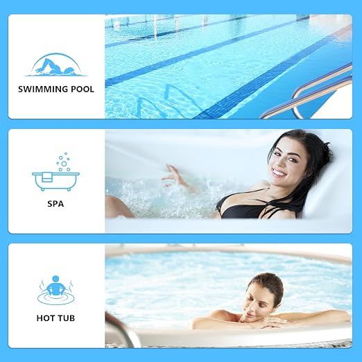 8 in 1 Salt Water Pool Testing Kit, 125PCS Pool Salt Test Strips | Salt pool test strips detect salt salt, pH, chlorine, bromine, alkalinity, hardness, CYA in pool hot tub spa saltwater pool
