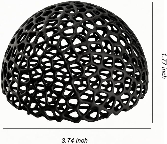 JIJI&ZEZE Anti-Predation Shrimp Hideout Dome, Black Honeycomb Lattice Aquarium Shelter Cave, Breeding & Molting Hideaway for Small Fish, Shrimp Fry, Fish Tank Decor Ornament