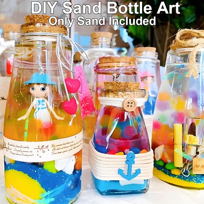 0.85LB Light Pink Adult Sand Art for Bottles, Art Sand Assortment Decorating Adhesive Sand Art Pictures, Fine Sand for DIY Sand Painting, Colored Sand Arts for Wedding Decoration