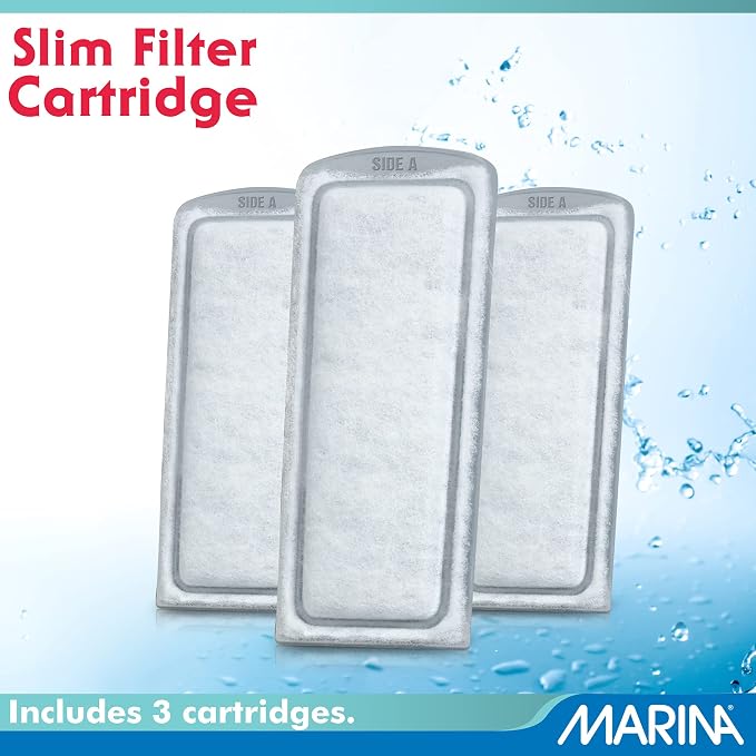 Marina Bio Clear Ceramic Replacement Cartridge for Slim Filters, 3 Pack – Optimal Filtration for a Healthy Aquarium,White | Optimal Filtration for a Healthy Aquarium