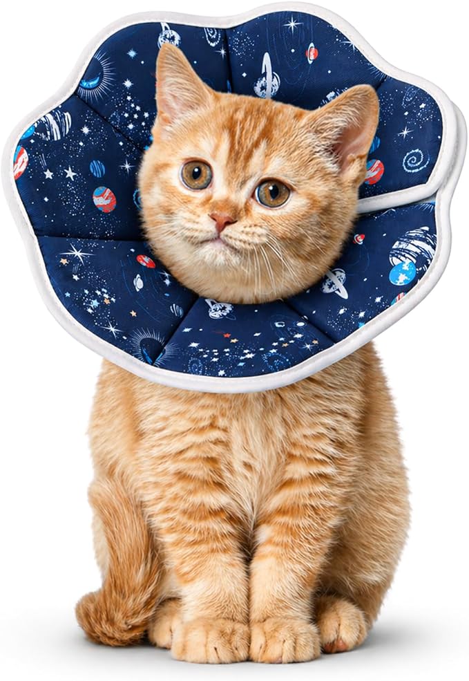 Mechpia Cat Cone Collar Soft, Cat Recovery Collar to Stop Licking, Protective Cat Neck Cone After Surgery for Small Medium Cats Kittens Puppies