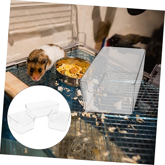 BESPORTBLE 3pcs Hamster Bathtub Little Pet Bathtub Plastic Pet Bath Basin Chinchilla Dust Bath Hamster Practical