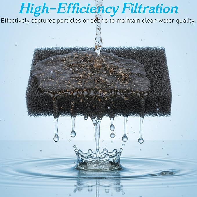 4 Pack Filter Sponge, Aquarium Sponge Aquarium Bio Sponges Filter for Fish Tank Filters Sumps Ponds Hydroponics 5.12" x 4.72" x 0.78"