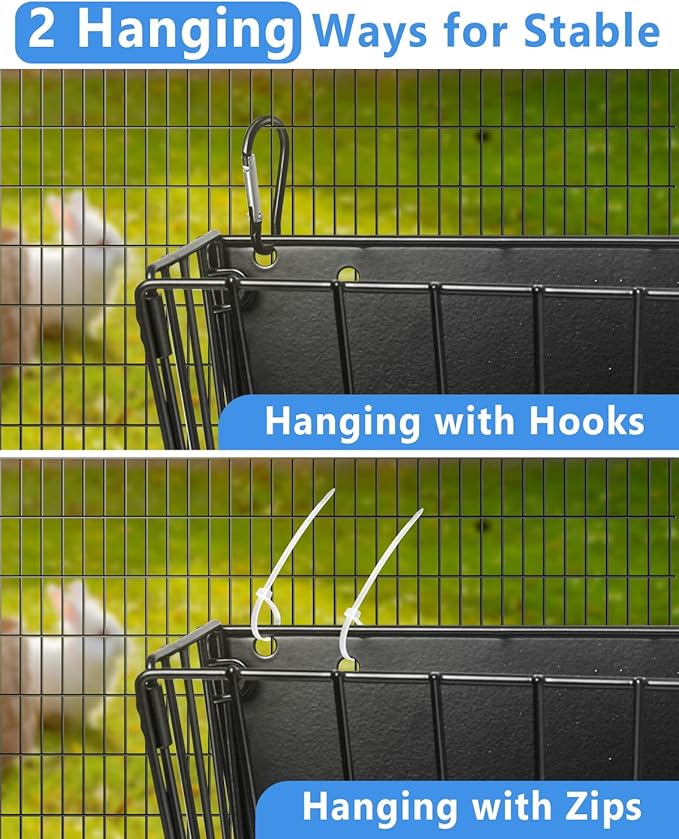 X Large Rabbit Hay Feeder Guinea Pig Hay Feeder Metal Frame Bunny Hay Holder Guinea Pig Hay Holder for Bunny, Guinea Pigs, Chinchillas, Small Animals (1 Pack)