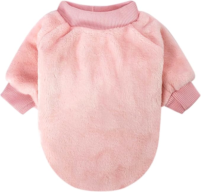 FabriCastle Dog Sweaters, 3-Pack Dog Clothes for Small Dogs Girl & Cats, Soft and Warm Pet Coats XXS - XXL, Winter Pet Jackets, Doggy Apparel Costumes, Puppy Outfits (Pink,Purple,Light pink, XX-Large)