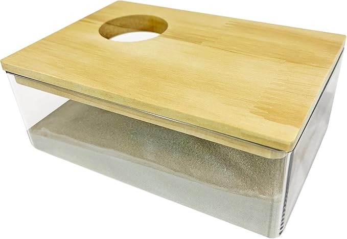 Exotic Nutrition Acrylic Sand Bath House - Fun & Unique Cage Accessory for Hamsters, Gerbils, Chinchillas, and Degus (Small)