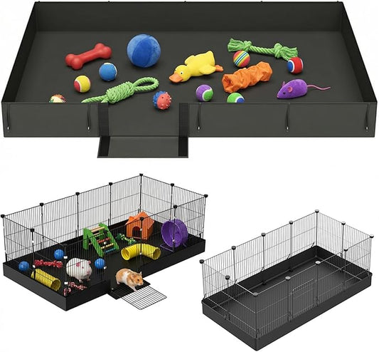 Guinea Pig Cage Liner, Open Door Waterproof Liner for C&C Rabbit Cage, Easy to Install, Tarp Bottom Waterproof, Not Include Cage (24" X 48")
