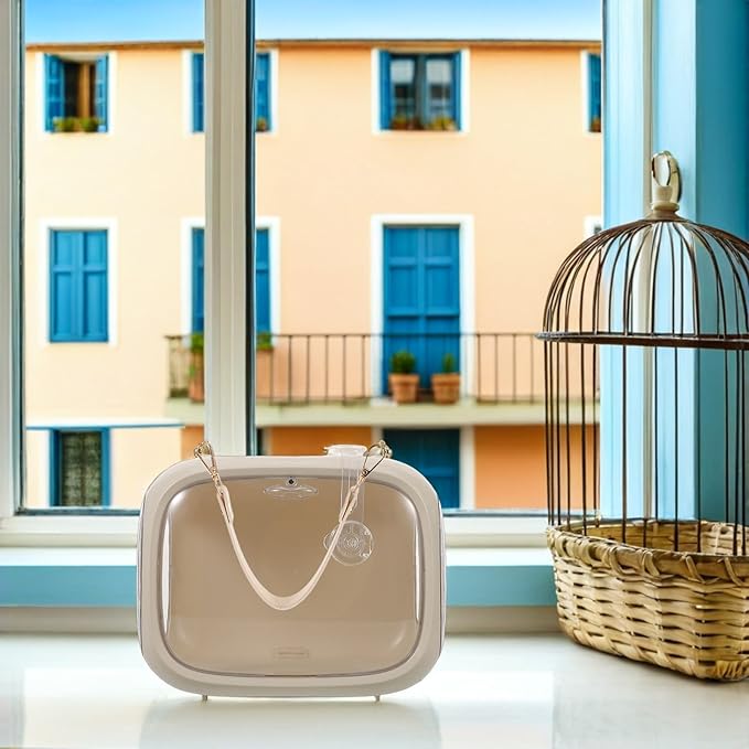 UPKOCH Portable Parrot Travel Cage and Small Bird Carrier Bag with Handle, Breathable Lightweight Outdoor Bird Carrier for Parakeets, Cockatiels, and Lovebirds