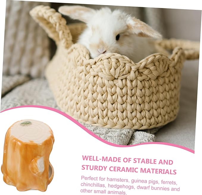 Ceramic Hamster Hut Small Animal Nest Stable Hideout Smooth Surface Comfortable Resting Area for Hamsters and Small Pets Cage Decor Idea