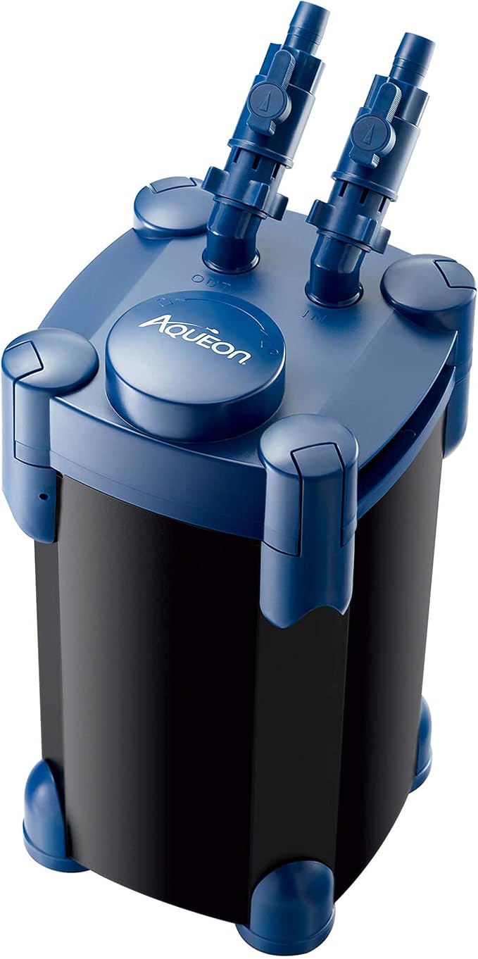 Aqueon QuietFlow Canister Aquarium Filter up to 55 Gallons | 55 gallon fish tank filter with biological, chemical and mechanical stages, spray bar and polishing unit
