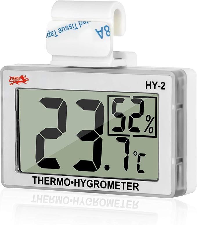 Digital Reptile Thermometer for Tank, Temperature and Humidity Monitor with Probe, Terrarium Thermometer Hygrometer for Gecko, Crested Gecko, Snake, Bearded Dragon Tank Accessories