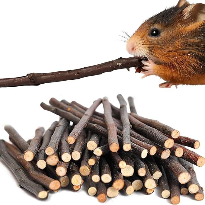500g Apple Sticks Chew Toys for Small Pets, Perfect for Rabbits Guinea Pigs Hamsters Chinchillas Gerbils and Squirrels, Great for Teeth Grinding and Snacks