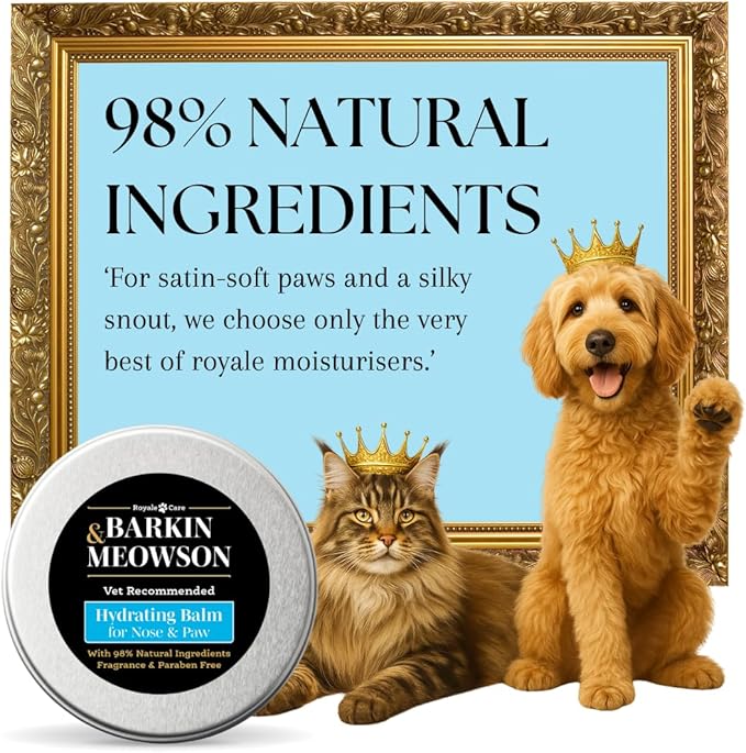 Barkin & Meowson Hydrating Balm for Nose & Paw 60g / 2.12oz - 98% Natural Ingredient Balm for Dry Noses & Pads, for Dogs and Cats