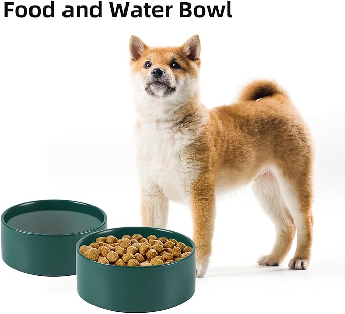 Havniva 7.3” Dog Bowl Ceramic Dog Food and Water Bowl, Durable Dog Water Bowl with Non-Slip Rubber Base Large Capacity Feeding Dishes for Medium Dogs