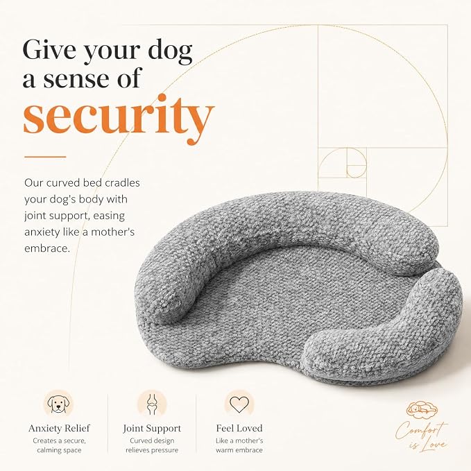 Orthopedic Memory Foam XXL Dog Bed for Large Sized Dog - Washable & Waterproof & Removable Cover -Round Calming Bed for Anxiety Relief (51 x 34 x 8 Inch)