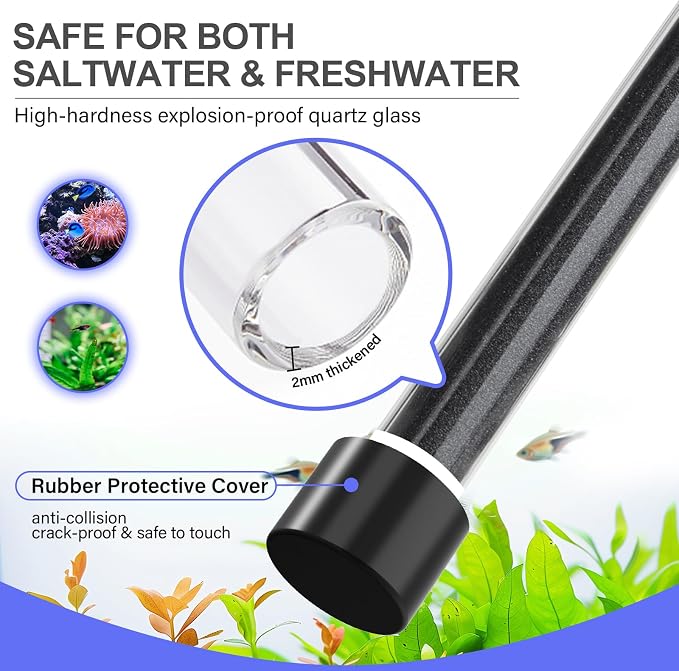 hygger 200W Aquarium Heater for 20–40 Gallon Tanks, ±0.5°C Precise Temperature Control, Dual Probe, External Controller, Overheat & Dry-Run Protection, for Freshwater & Saltwater