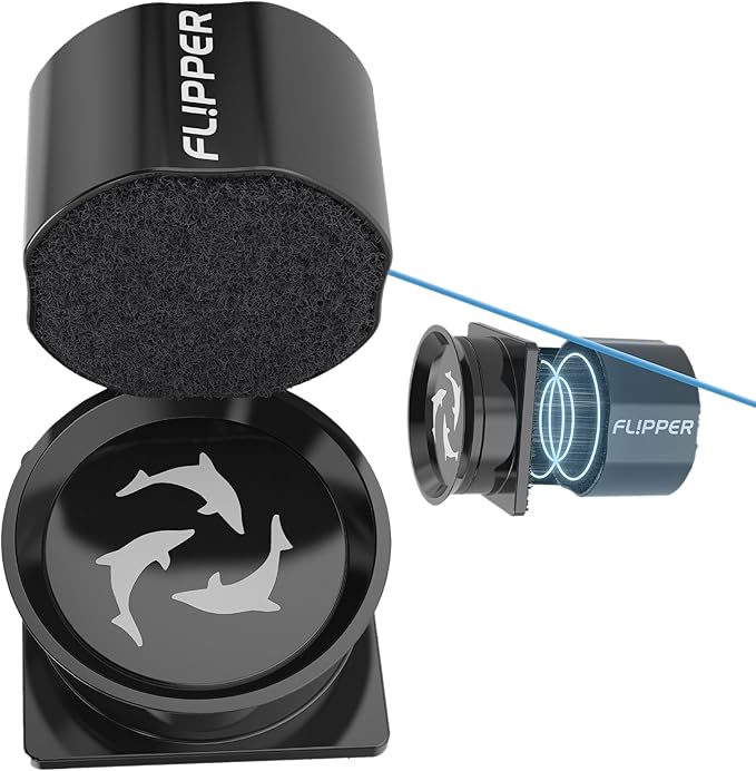 FL!PPER Flipper Pico 2 in 1 Magnetic Algae Scrubber Scraper Aquarium Fish Tank Cleaner - Black