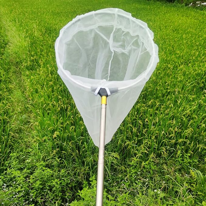 Telescopic Insect and Butterfly Net Catching Insects Bugs Fishing Nets, Stainless Steel Handle Extends from 15 Inches to 59 Inches