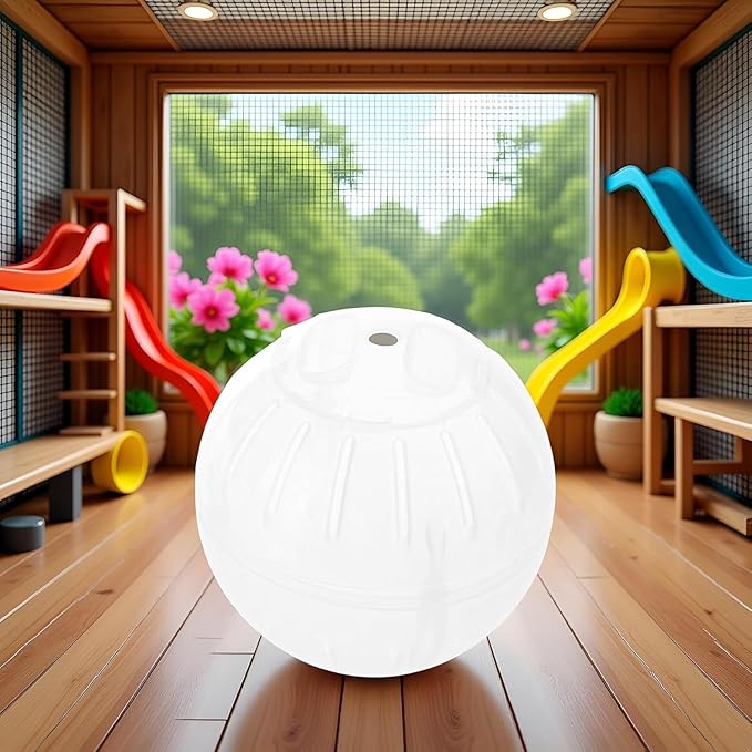 1Pc White-Transparent Plastic Silent Hamster Ball, Exercise Ball for Small Animals, Spinner Hamster Running for Sugar Gliders Small Mice Gerbils Hamsters (Diameter 10 cm