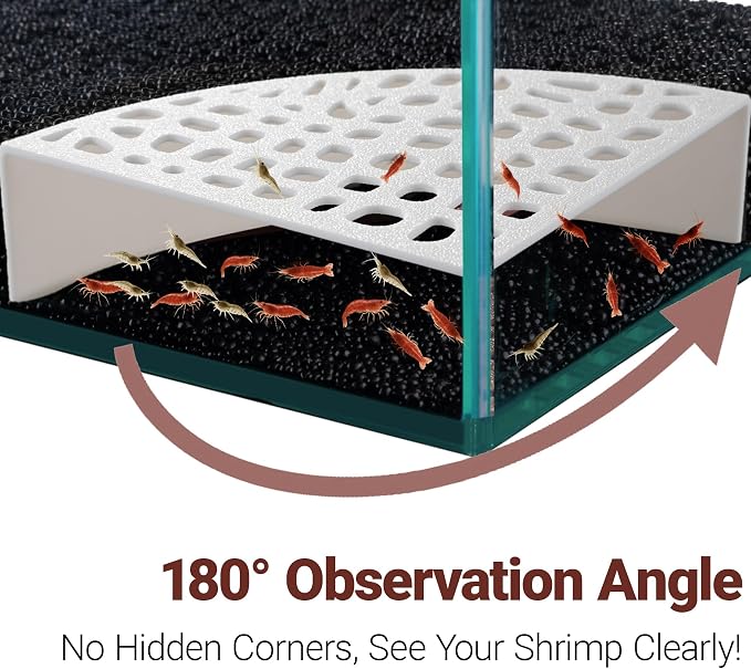 2-Pack Aquarium Shrimp Shelter Hide, 5.5x4x1.3 inches, Multi-Sized Holes for Cherry and Dwarf Shrimp